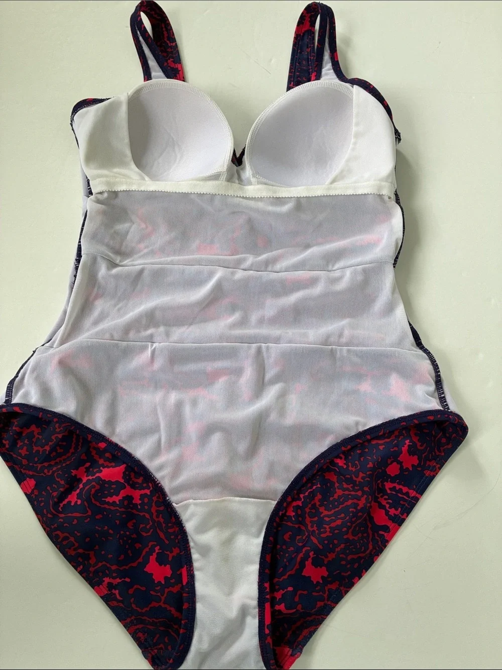 Boden Paisley One-Piece Swimsuit with V-Neck 8R